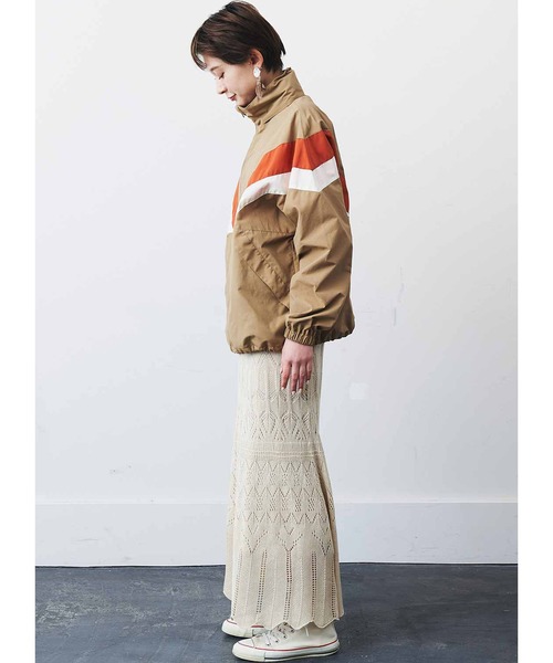 MEDE19F（メデジュウキュウ）の「ＭＥＤＥ１９Ｆ　透かし編みニットスカート（スカート・レディース・アイボリー/キャメル・MEDIUM/LARGE/X-LARGE/NM）」の5枚目の写真