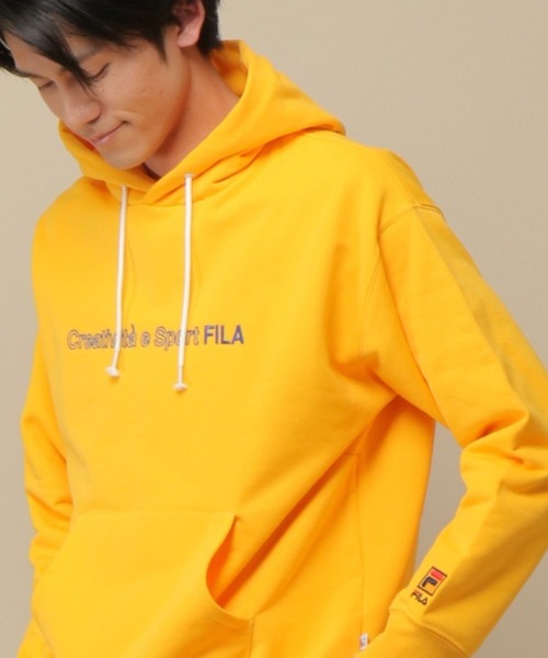 FILA（フィラ）の「FILA ヘリテージ プルパーカー（パーカー・メンズ・ホワイト/イエロー/ブルー/グリーン・M/L/XL）」の4枚目の写真