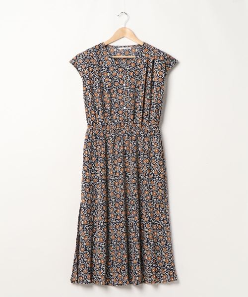 Bou Jeloud（ブージュルード）の「サイドプリーツ花柄ワンピース（ワンピース・レディース・ネイビー/グリーン・38）」の22枚目の写真