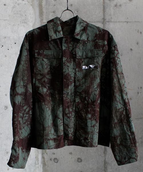 MYne(マイン)の「MYne マイン / dyed nylon jacket タイダイ染めビッグシルエットナイロンジャケット / G04JK111(ブルゾン・メンズ・レッド/グリーン・MEDIUM)」の10枚目の写真