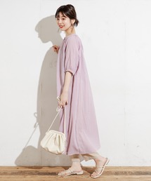 natural couture | 綿シフォンシアーシャツワンピース(ワンピース)