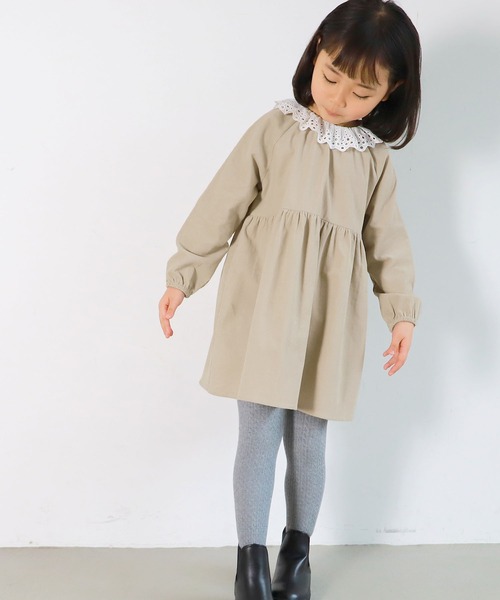 Coca Coca コカ の キッズ レース襟付きコーデュロイワンピ ワンピース Wear