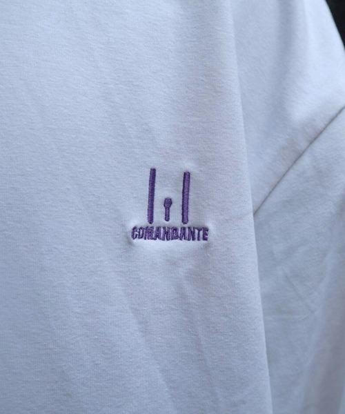 COMANDANTE（コマンダンテ）の「[ WEB限定 ] [ COMANDANTE / コマンダンテ ] ロゴ刺繍 サイドスリット配色 BIGシルエットロンT [cmntps]（Tシャツ/カットソー・メンズ・ホワイト/ブラック・SMALL/MEDIUM/LARGE/X-LARGE）」の8枚目の写真