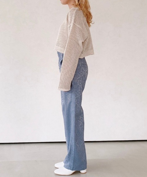 VANNIE U(ヴァニーユー)の「マルチWAYメッシュニット(Tシャツ/カットソー・レディース・ライトグリーン/アイボリー/ブラック・FREE)」の7枚目の写真