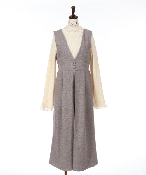 axes femme(アクシーズファム)の「センタープリーツジャンスカ(ワンピース・レディース・ブルー/ブラウン/パープル・MEDIUM)」の17枚目の写真