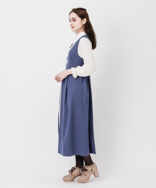 axes femme(アクシーズファム)の「センタープリーツジャンスカ(ワンピース・レディース・ブルー/ブラウン/パープル・MEDIUM)」の8枚目の写真