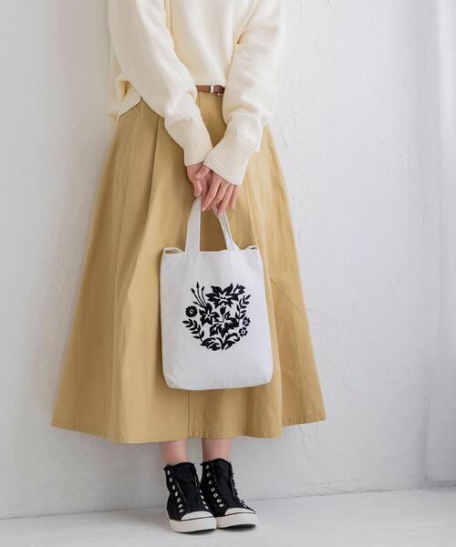 coen（コーエン）の「ロングフレアワークスカート（スカート・レディース・オリーブ/ダークグレー/ベージュ・MEDIUM/SMALL）」の19枚目の写真