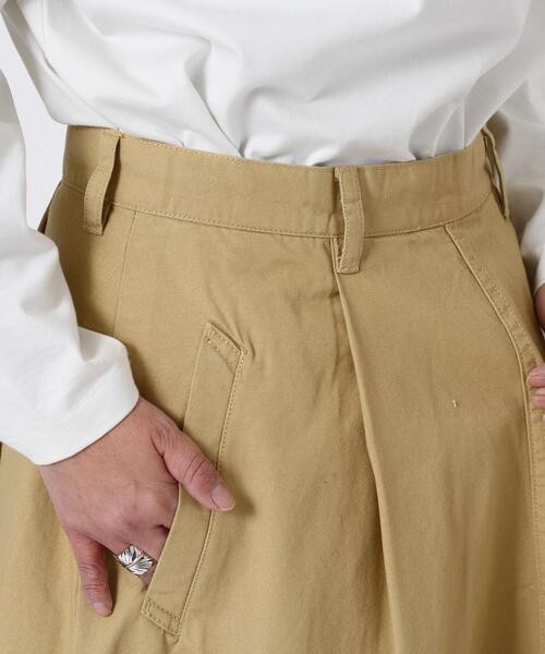 coen（コーエン）の「ロングフレアワークスカート（スカート・レディース・オリーブ/ダークグレー/ベージュ・MEDIUM/SMALL）」の17枚目の写真