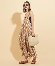 BEAUTY&YOUTH UNITED ARROWS | BY∴ ギンガムチェックキャミソールワンピース -ウォッシャブル-(ワンピース)