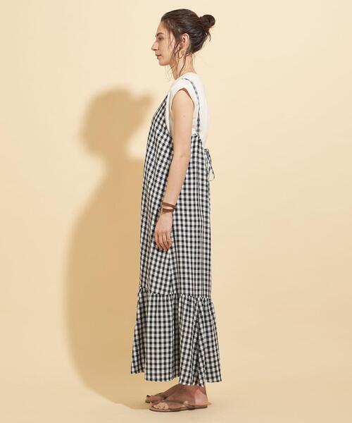 BEAUTY&YOUTH UNITED ARROWS（ビューティーアンドユースユナイテッドアローズ）の「BY∴ ギンガムチェックキャミソールワンピース -ウォッシャブル-（ワンピース・レディース・ベージュ/ブラック/オリーブ/その他9・M/S）」の11枚目の写真