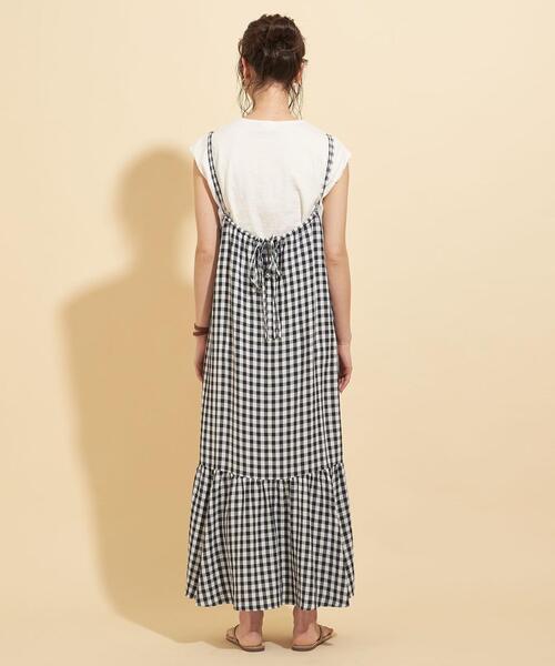 BEAUTY&YOUTH UNITED ARROWS（ビューティーアンドユースユナイテッドアローズ）の「BY∴ ギンガムチェックキャミソールワンピース -ウォッシャブル-（ワンピース・レディース・ベージュ/ブラック/オリーブ/その他9・M/S）」の12枚目の写真