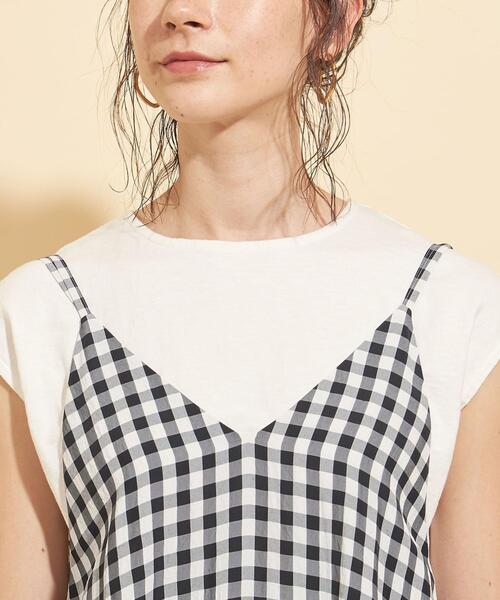 BEAUTY&YOUTH UNITED ARROWS（ビューティーアンドユースユナイテッドアローズ）の「BY∴ ギンガムチェックキャミソールワンピース -ウォッシャブル-（ワンピース・レディース・ベージュ/ブラック/オリーブ/その他9・M/S）」の13枚目の写真