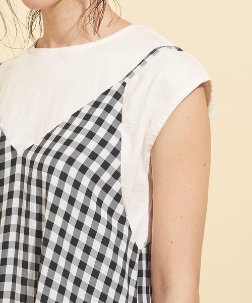 BEAUTY&YOUTH UNITED ARROWS（ビューティーアンドユースユナイテッドアローズ）の「BY∴ ギンガムチェックキャミソールワンピース -ウォッシャブル-（ワンピース・レディース・ベージュ/ブラック/オリーブ/その他9・M/S）」の14枚目の写真