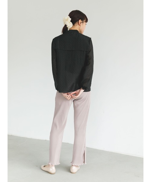 SLURR(スラ―)の「プリーツメローフリルフレアパンツ(その他パンツ・レディース・ベージュ/ミント/ピンク系その他・FREE)」の5枚目の写真