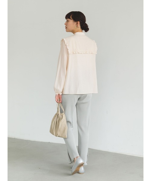 SLURR(スラ―)の「プリーツメローフリルフレアパンツ(その他パンツ・レディース・ベージュ/ミント/ピンク系その他・FREE)」の10枚目の写真