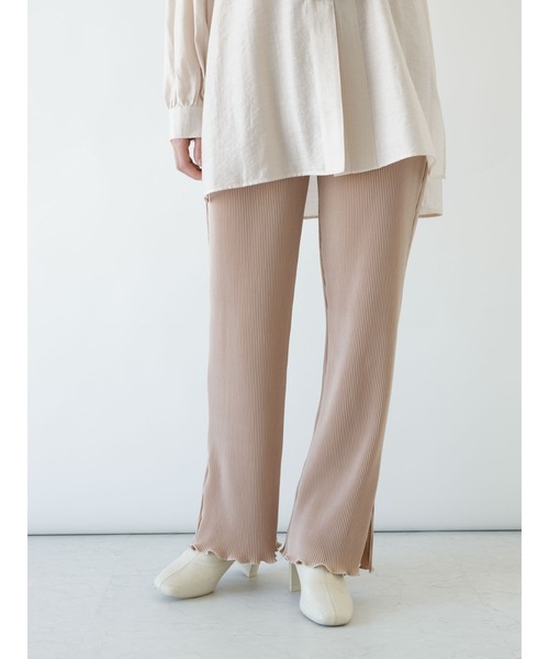 SLURR(スラ―)の「プリーツメローフリルフレアパンツ(その他パンツ・レディース・ベージュ/ミント/ピンク系その他・FREE)」の11枚目の写真