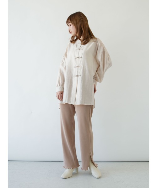 SLURR(スラ―)の「プリーツメローフリルフレアパンツ(その他パンツ・レディース・ベージュ/ミント/ピンク系その他・FREE)」の13枚目の写真