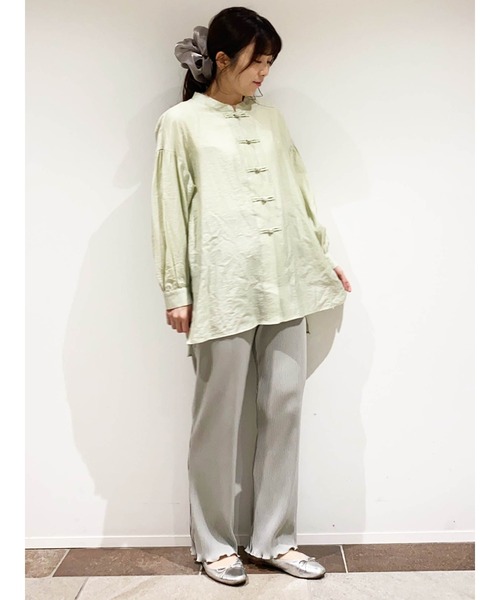 SLURR(スラ―)の「プリーツメローフリルフレアパンツ(その他パンツ・レディース・ベージュ/ミント/ピンク系その他・FREE)」の17枚目の写真