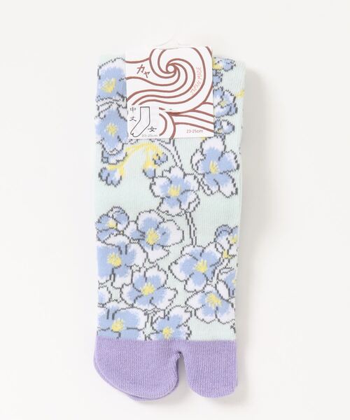 カヤ（カヤ）の「【カヤ】足袋型くつ下23～25cm しだれ桜（ソックス/靴下・レディース・パープル/ピンク/ブルー・FREE）」の4枚目の写真