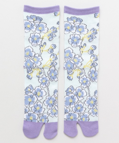 カヤ（カヤ）の「【カヤ】足袋型くつ下23～25cm しだれ桜（ソックス/靴下・レディース・パープル/ピンク/ブルー・FREE）」の6枚目の写真