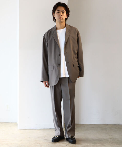 Evisen ブラウン ダブルプリーツ スラックス XL BEAMS（ビームス）の「BEAMS / EVALET 2プリーツ スラックス