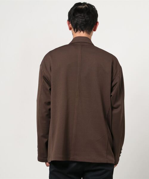 Beno（ビーノ）の「ストレッチカットジョーゼット ワイドシルエット ダブルテーラード ジャケット（テーラードジャケット・メンズ・ブラック/ブラウン/オリーブ/ネイビー/グレー/チャコールグレー/ベージュ/ワイン・L/M/XL）」の18枚目の写真