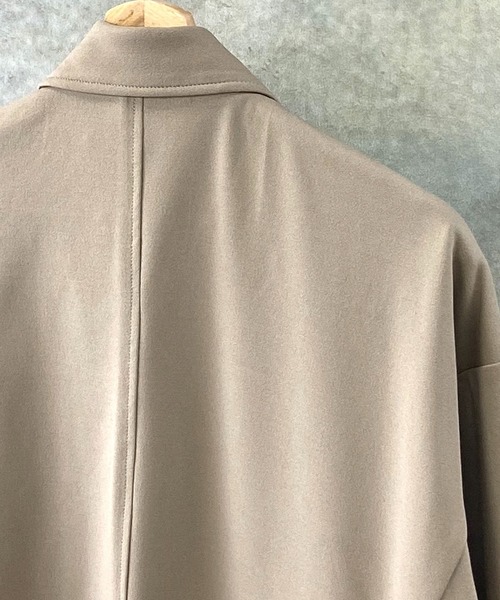 Beno（ビーノ）の「ストレッチカットジョーゼット ワイドシルエット ダブルテーラード ジャケット（テーラードジャケット・メンズ・ブラック/ブラウン/オリーブ/ネイビー/グレー/チャコールグレー/ベージュ/ワイン・L/M/XL）」の20枚目の写真