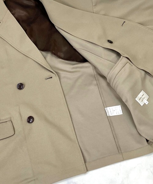 Beno（ビーノ）の「ストレッチカットジョーゼット ワイドシルエット ダブルテーラード ジャケット（テーラードジャケット・メンズ・ブラック/ブラウン/オリーブ/ネイビー/グレー/チャコールグレー/ベージュ/ワイン・L/M/XL）」の17枚目の写真