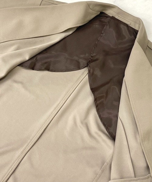 Beno（ビーノ）の「ストレッチカットジョーゼット ワイドシルエット ダブルテーラード ジャケット（テーラードジャケット・メンズ・ブラック/ブラウン/オリーブ/ネイビー/グレー/チャコールグレー/ベージュ/ワイン・L/M/XL）」の21枚目の写真