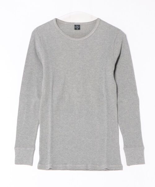 PARKS TOKYO SELECT(パークストウキョウセレクト)の「【BS】ワッフルロングスリーブ(クルーネック)(Tシャツ/カットソー・メンズ・ホワイト/ブラック/杢グレー/ネイビー/ライトピンク・MEDIUM/LARGE)」の3枚目の写真