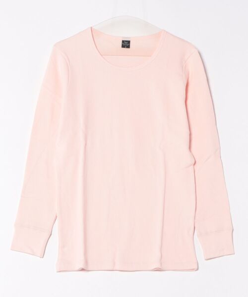 PARKS TOKYO SELECT(パークストウキョウセレクト)の「【BS】ワッフルロングスリーブ(クルーネック)(Tシャツ/カットソー・メンズ・ホワイト/ブラック/杢グレー/ネイビー/ライトピンク・MEDIUM/LARGE)」の5枚目の写真