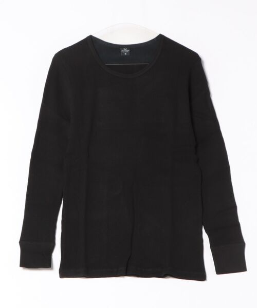 PARKS TOKYO SELECT(パークストウキョウセレクト)の「【BS】ワッフルロングスリーブ(クルーネック)(Tシャツ/カットソー・メンズ・ホワイト/ブラック/杢グレー/ネイビー/ライトピンク・MEDIUM/LARGE)」の1枚目の写真
