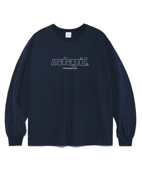 MAHAGRID（マハグリッド）の「『mahagrid/マハグリッド』THIRD LOGO LS TEE/ サードロゴ　長袖Tシャツ（Tシャツ/カットソー・レディース・ホワイト/ブラック/ブルー/チャコールグレー/パープル/ベージュ/ライトグレー/ネイビー/グリーン/ライトブルー・S/M/L/XL）」の8枚目の写真