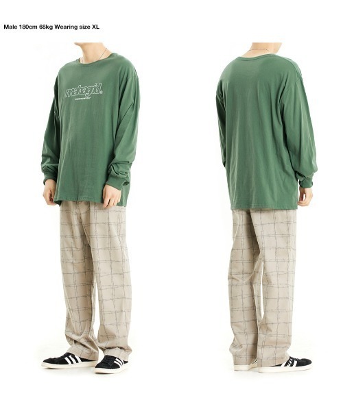 マハグリッド ロンT ロゴ 長袖カットソー グリーン S 綿100% b188 MAHAGRID tシャツ 「mahagrid⁄マハグリッド」THIRD LOGO LS TEE