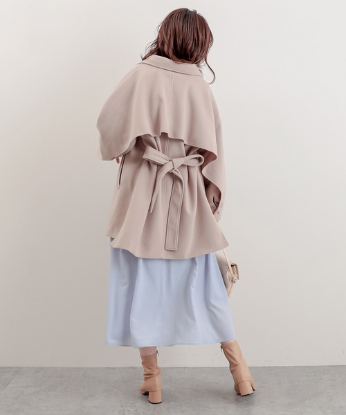 natural couture（ナチュラルクチュール）の「バックフリルおしゃれジャケット（その他アウター・レディース・グリーン系その他/グレイッシュベージュ/アイボリー・FREE）」の14枚目の写真