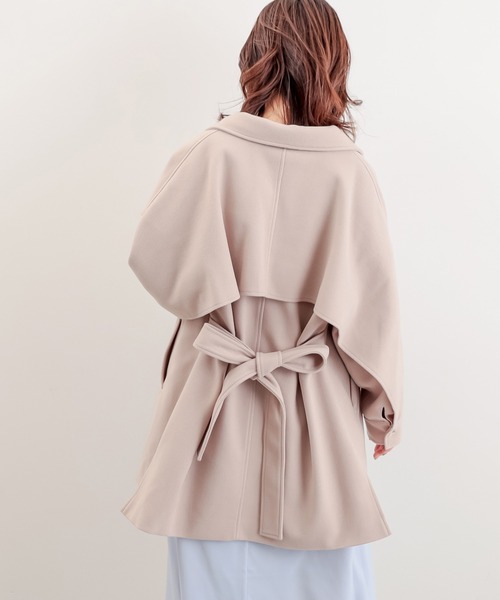 natural couture（ナチュラルクチュール）の「バックフリルおしゃれジャケット（その他アウター・レディース・グリーン系その他/グレイッシュベージュ/アイボリー・FREE）」の13枚目の写真