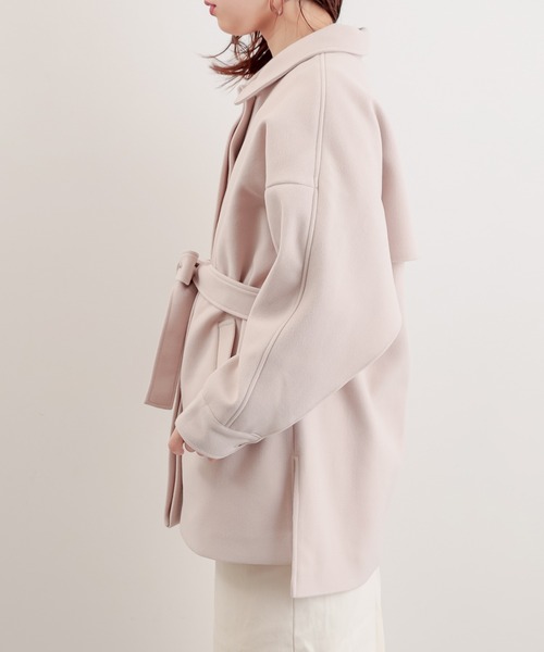 natural couture（ナチュラルクチュール）の「バックフリルおしゃれジャケット（その他アウター・レディース・グリーン系その他/グレイッシュベージュ/アイボリー・FREE）」の21枚目の写真