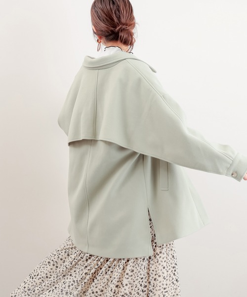 natural couture（ナチュラルクチュール）の「バックフリルおしゃれジャケット（その他アウター・レディース・グリーン系その他/グレイッシュベージュ/アイボリー・FREE）」の16枚目の写真