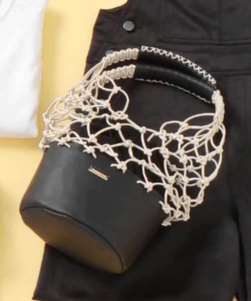 BARNYARDSTORM（バンヤードストーム）の「BARNYARDSTORM / ハンモックバッグ（かごバッグ・レディース・ブラック/ベージュ/ブラウン・FREE）」の2枚目の写真