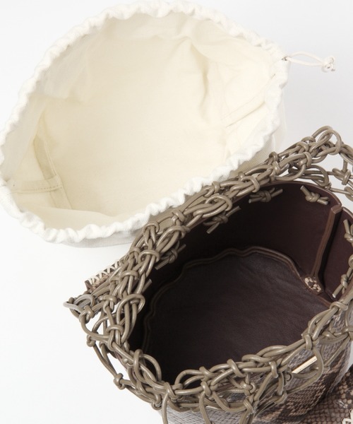 BARNYARDSTORM（バンヤードストーム）の「BARNYARDSTORM / ハンモックバッグ（かごバッグ・レディース・ブラック/ベージュ/ブラウン・FREE）」の14枚目の写真