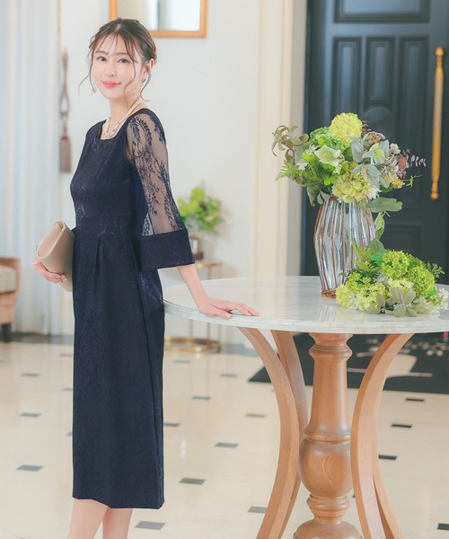 レース 切り替え ワンピース ドレス ミディ丈 ミモレ丈 五分袖 七分袖 ボートネック フレア ウエストリボン  袖シースルー 透け感 シンプル フェミニン 上品 エレガント 清楚 大人 可愛い きちんと感 白 黒 おしゃれ パーティ イベント 謝恩会 発表会 大きいサイズ 2XL 3XL 楽天市場】レース 切り替え ワンピース ドレス ミディ丈 ミモレ丈 五分