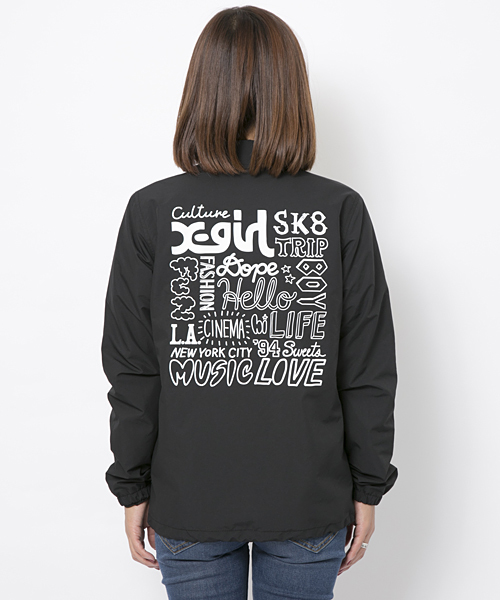 X-girl(エックスガール)の「【SEDA5月号掲載】SPRING COACH JACKET(ナイロンジャケット・レディース・ブラック/ピンク/グリーン・1/2)」の10枚目の写真