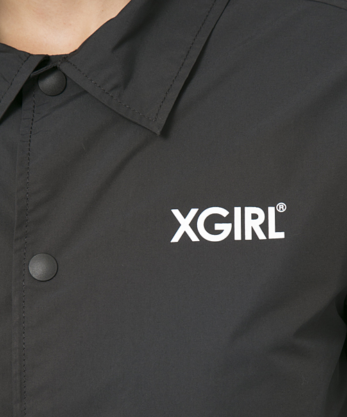 X-girl(エックスガール)の「【SEDA5月号掲載】SPRING COACH JACKET(ナイロンジャケット・レディース・ブラック/ピンク/グリーン・1/2)」の11枚目の写真