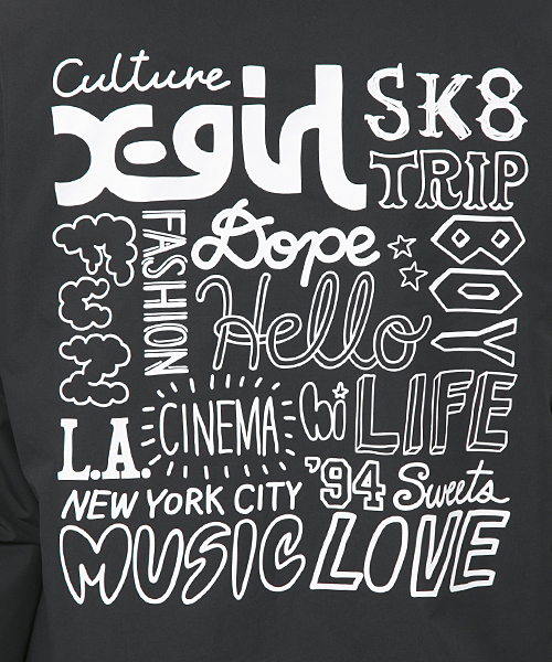 X-girl(エックスガール)の「【SEDA5月号掲載】SPRING COACH JACKET(ナイロンジャケット・レディース・ブラック/ピンク/グリーン・1/2)」の4枚目の写真