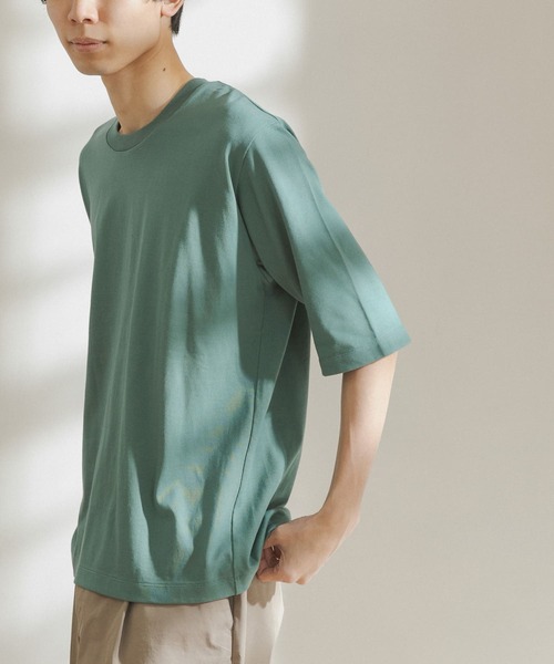 FORK&SPOON（フォークアンドスプーン）の「FORK&SPOON　オーガニックコットン5分袖Tシャツ（Tシャツ/カットソー・メンズ・ブラウン/オフホワイト/ブルー・4/5）」の9枚目の写真