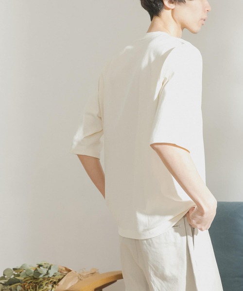 FORK&SPOON（フォークアンドスプーン）の「FORK&SPOON　オーガニックコットン5分袖Tシャツ（Tシャツ/カットソー・メンズ・ブラウン/オフホワイト/ブルー・4/5）」の15枚目の写真