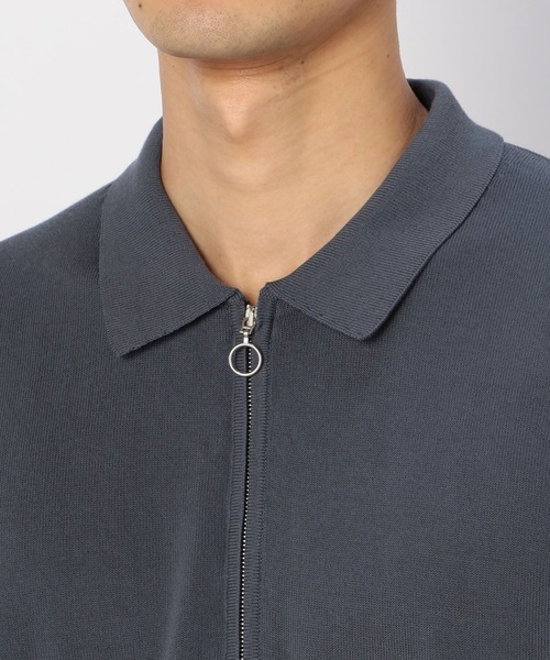 ROBERTO COLLINA（ロベルトコリーナ）の「【roberto collina】〈別注〉ハーフジップ 半袖ポロニット MEN（ポロシャツ・メンズ・ブラック/オリーブ/カーキ/ブルー・MEDIUM/LARGE）」の16枚目の写真