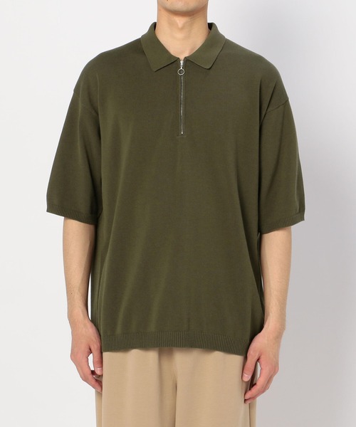 ROBERTO COLLINA（ロベルトコリーナ）の「【roberto collina】〈別注〉ハーフジップ 半袖ポロニット MEN（ポロシャツ・メンズ・ブラック/オリーブ/カーキ/ブルー・MEDIUM/LARGE）」の22枚目の写真