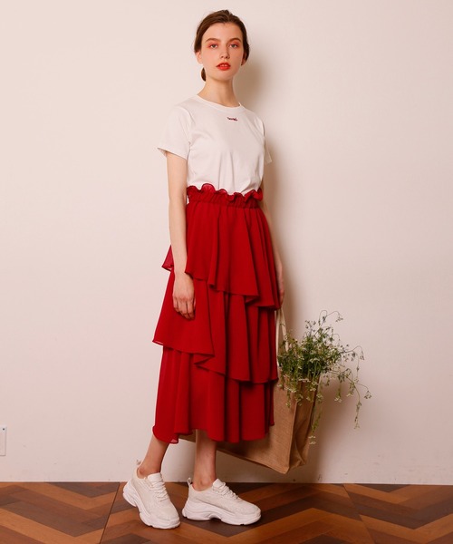 Seemi. byNICECLAUP（ シーミーバイナイスクラップ）の「Seemi Tee（Tシャツ/カットソー・レディース・ホワイト/ブラック/レッド・FREE）」の13枚目の写真