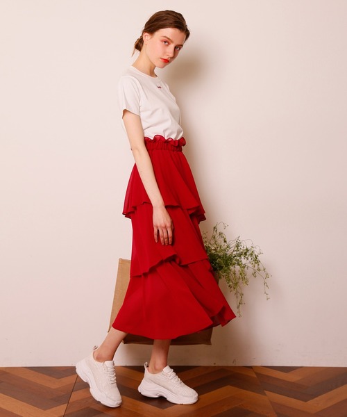 Seemi. byNICECLAUP（ シーミーバイナイスクラップ）の「Seemi Tee（Tシャツ/カットソー・レディース・ホワイト/ブラック/レッド・FREE）」の14枚目の写真